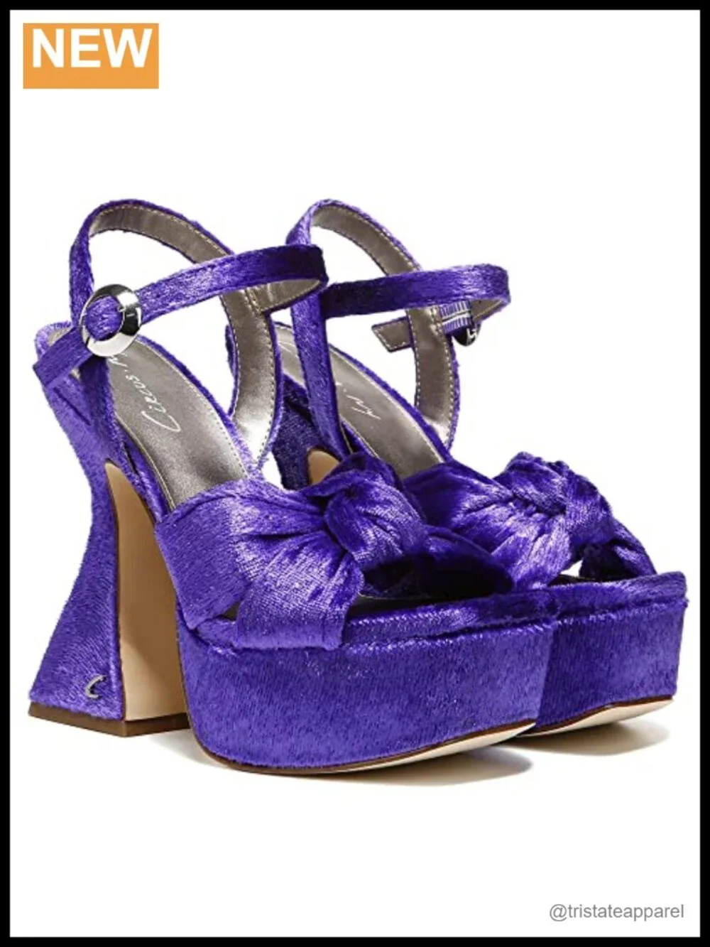 Woven Ankle Strap Platform Flare Heel Sandals Adjustable Buckle